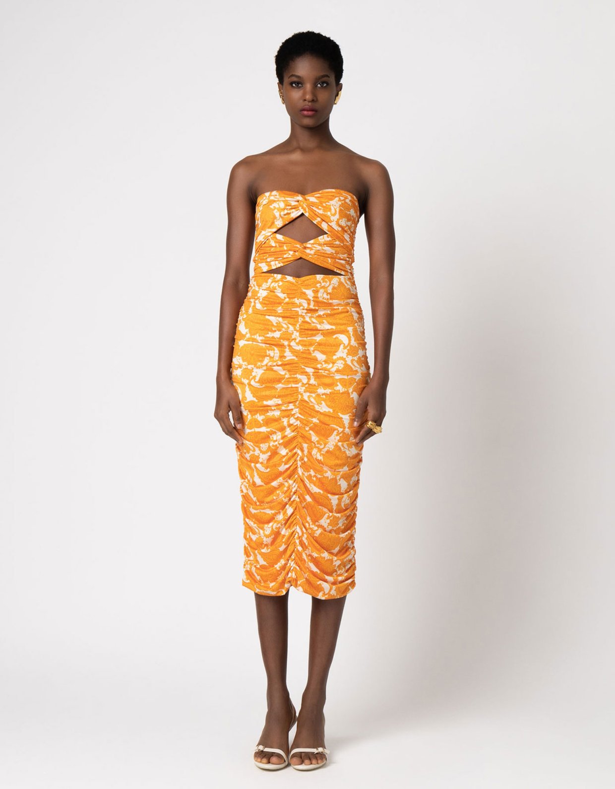 Foreveryoung Irene midi dress orange
