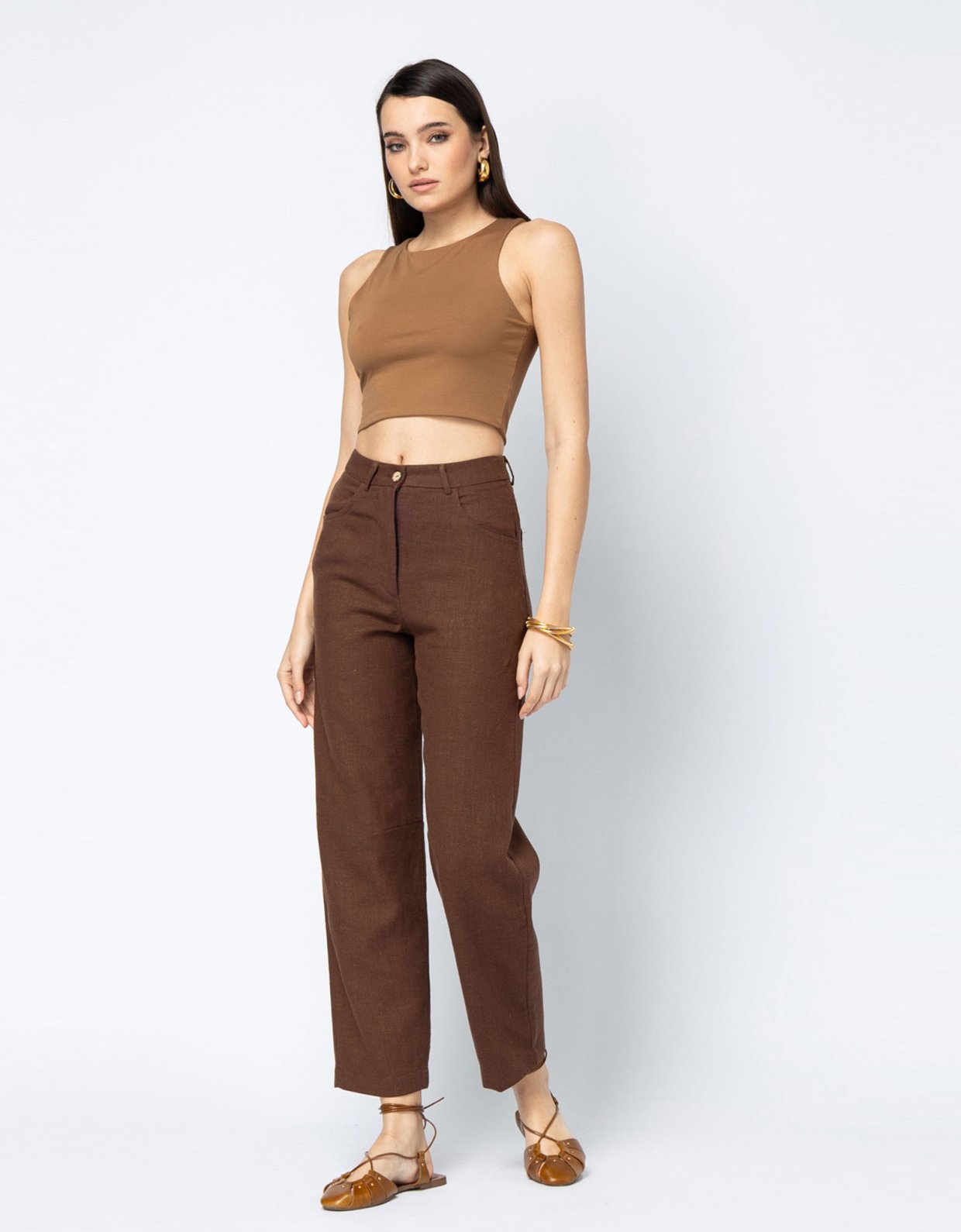 Foreveryoung Isabel crop top brown