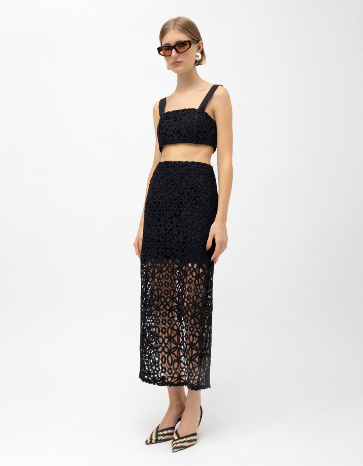 Mallory the label Jade noir top black