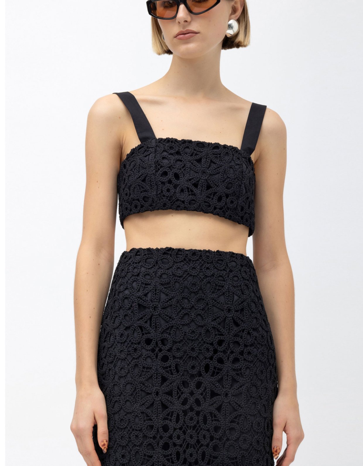Mallory the label Jade noir top black