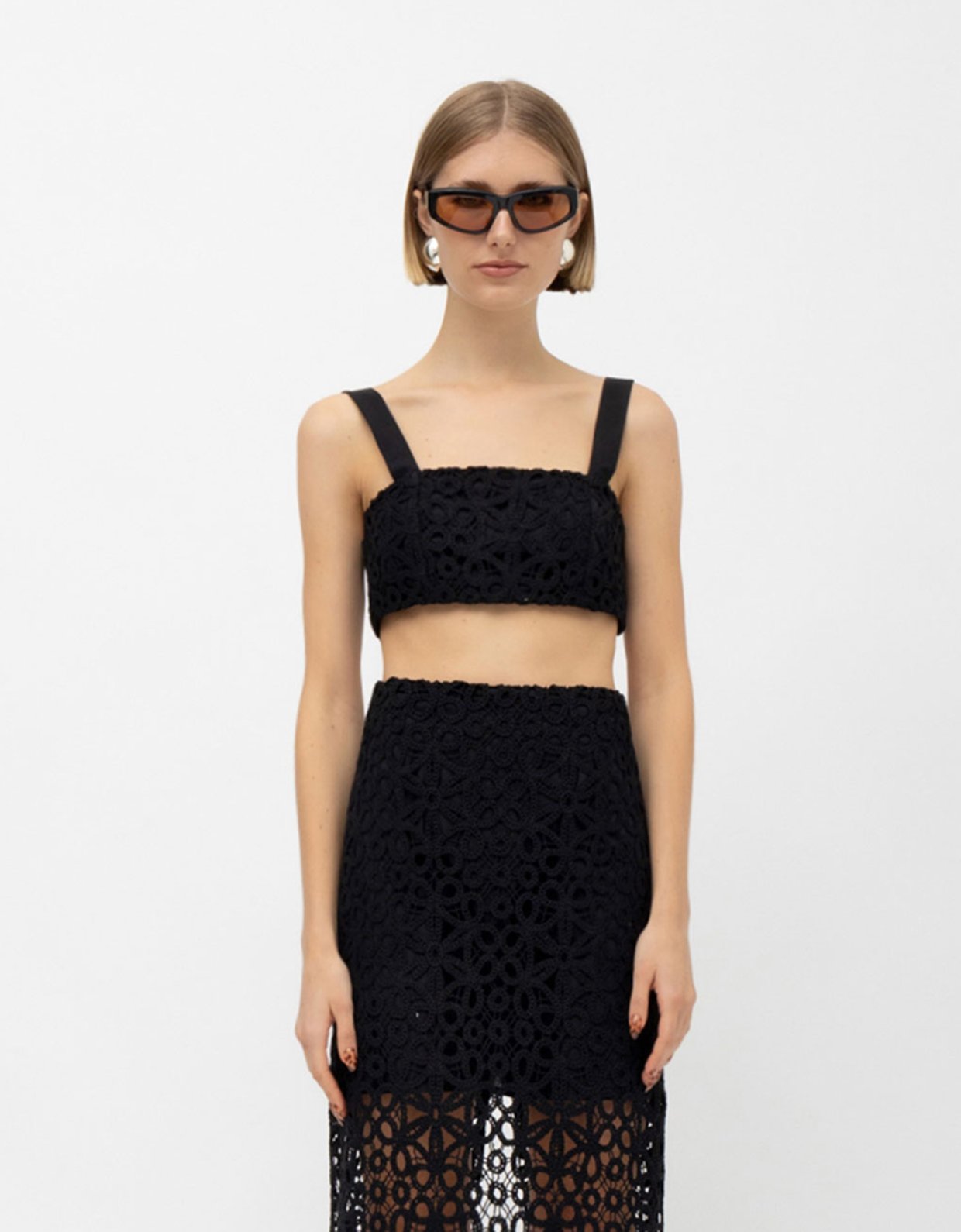 Mallory the label Jade noir top black