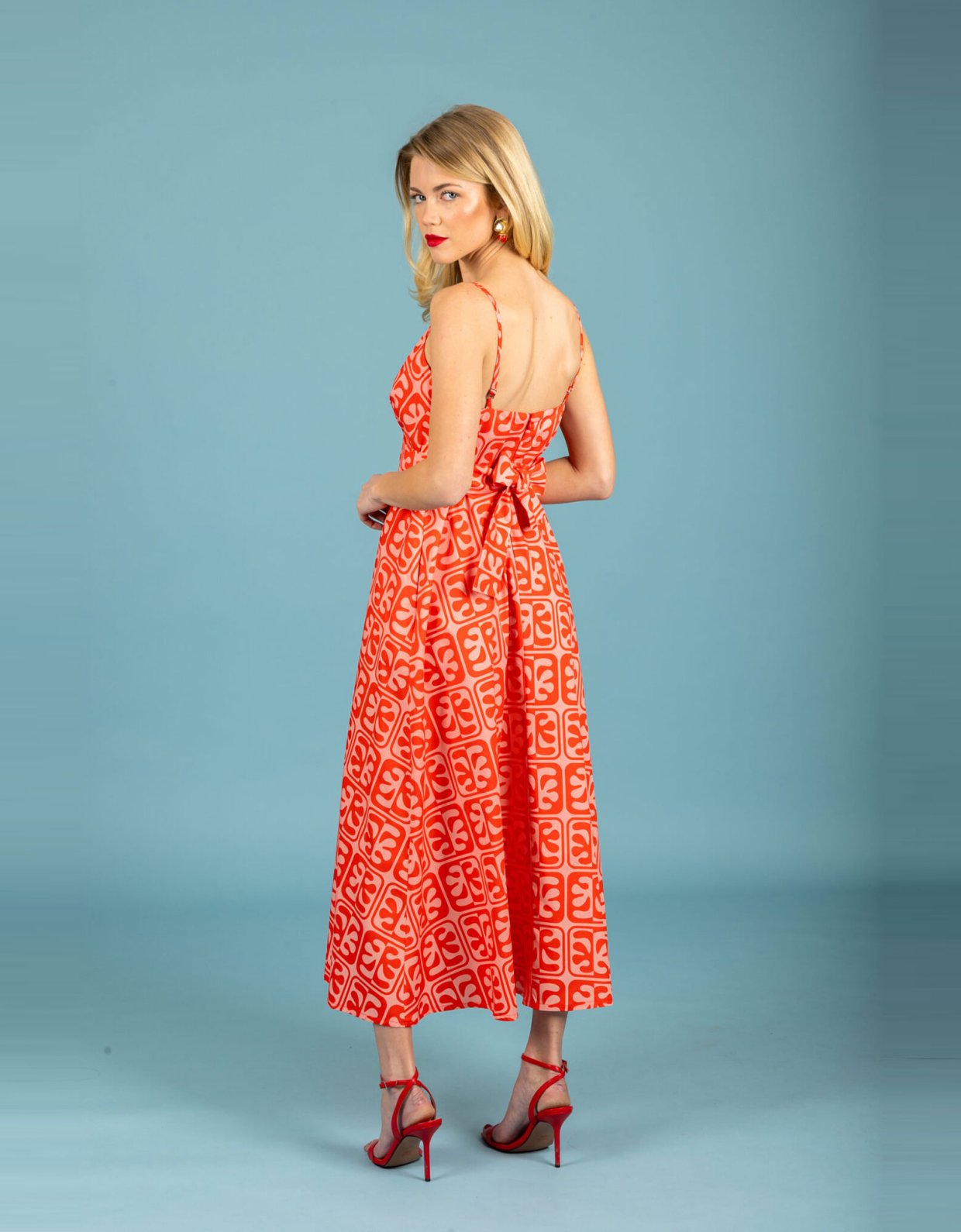 Chaton Javier poplin dress pink