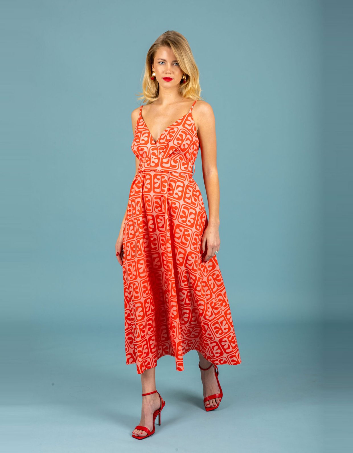 Chaton Javier poplin dress pink