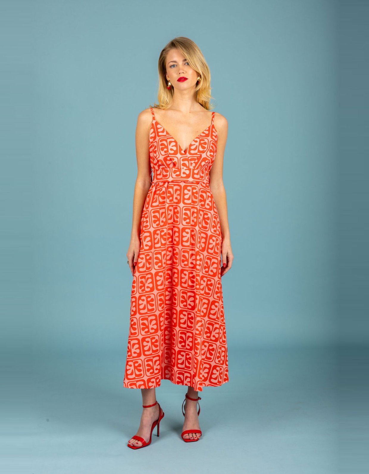 Chaton Javier poplin dress pink