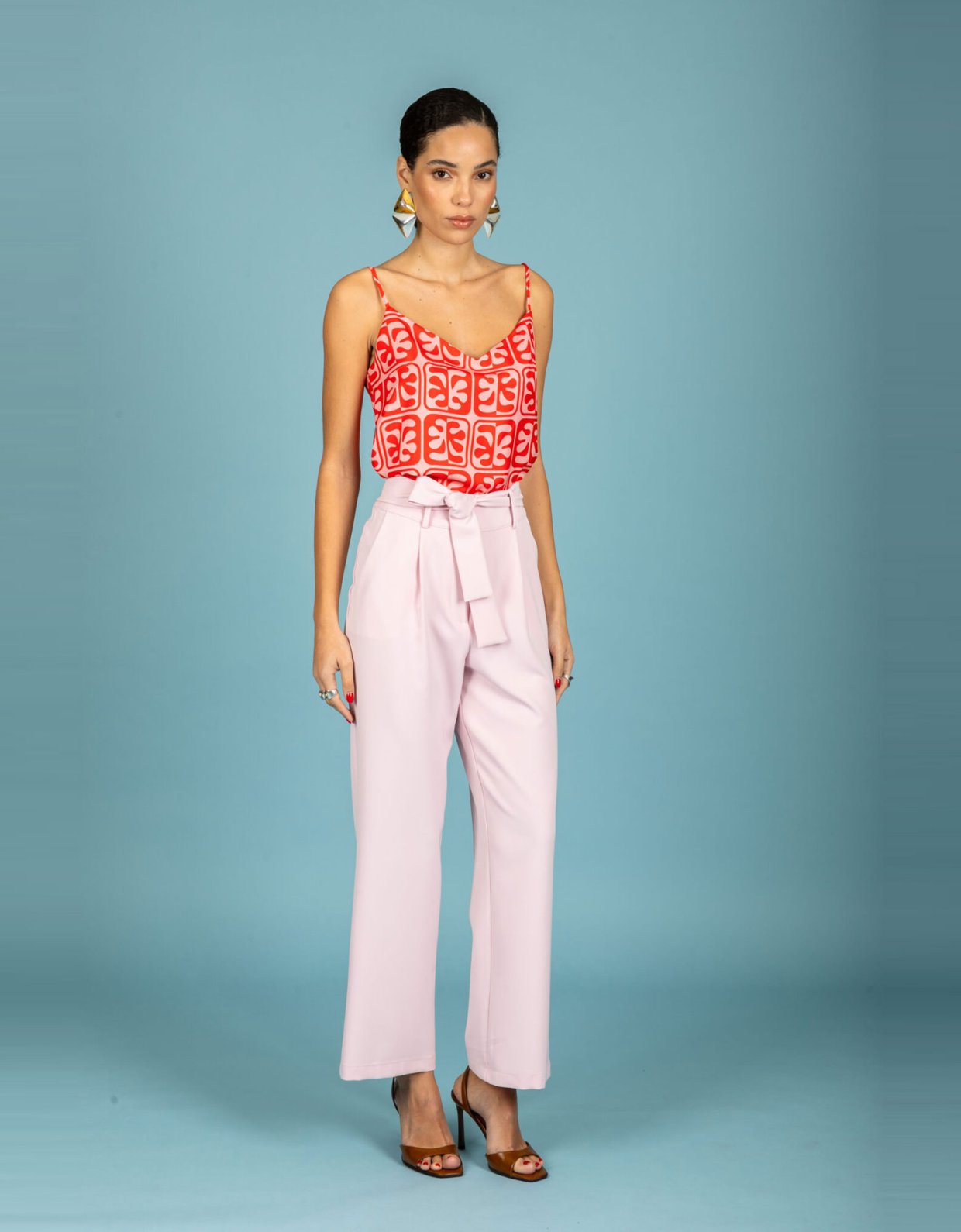 Chaton Javier satin top pink