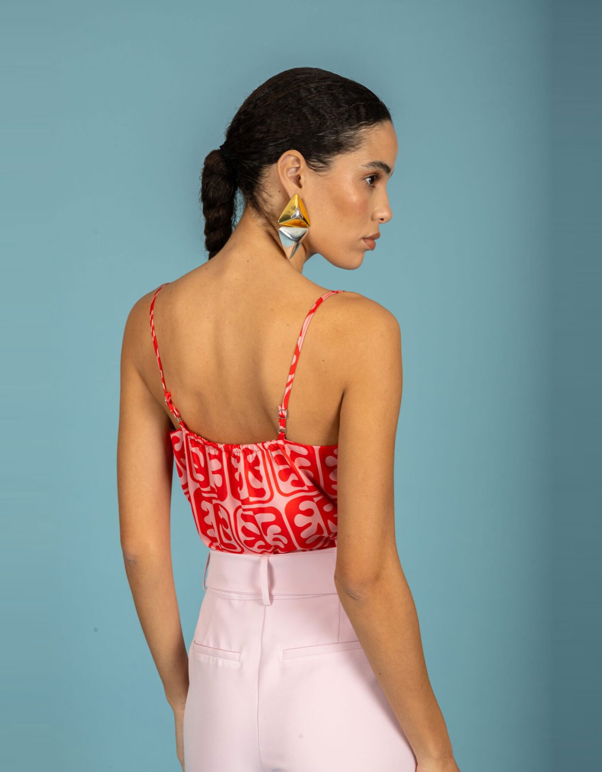 Chaton Javier satin top pink