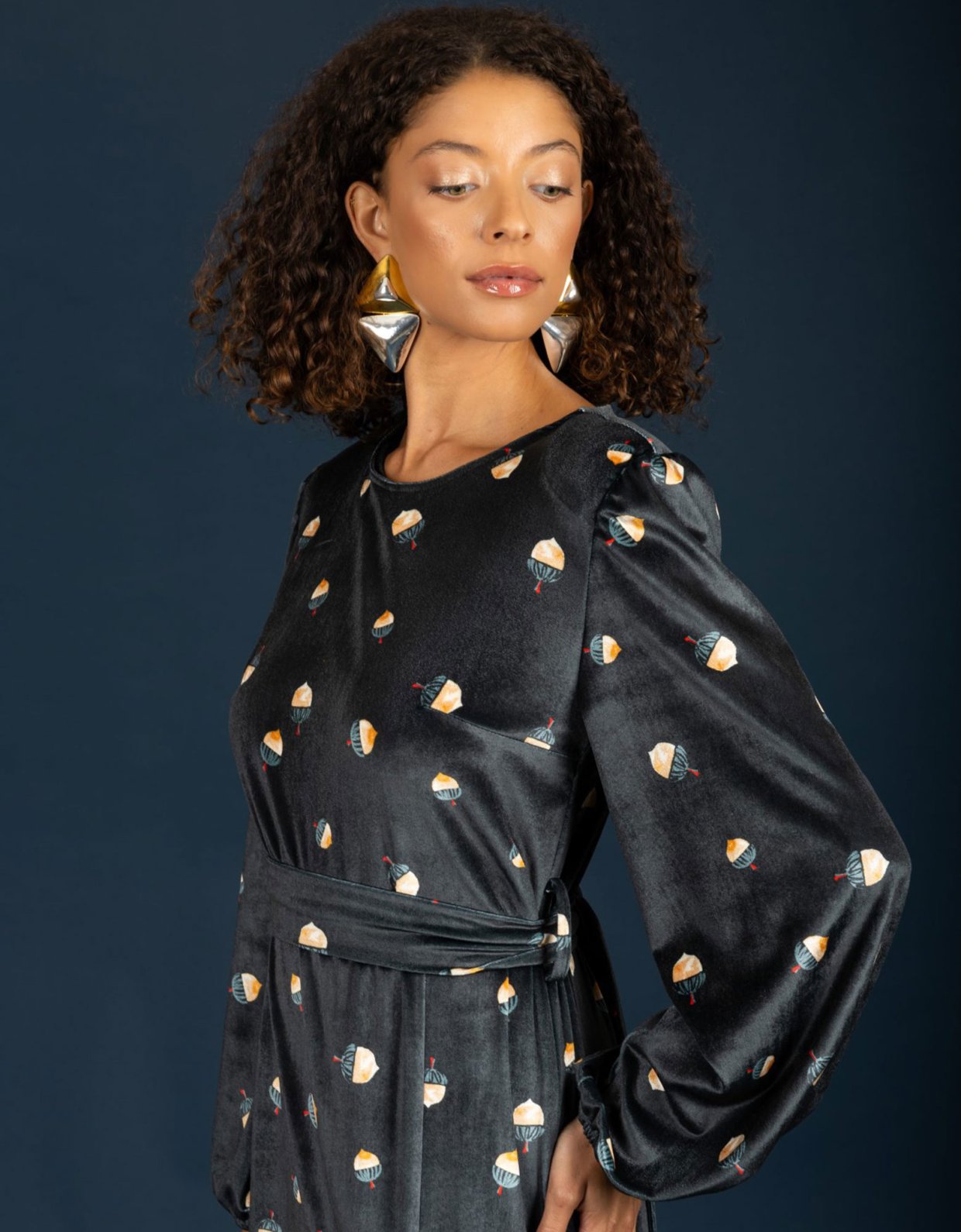 Chaton Jeffrey velvet dress