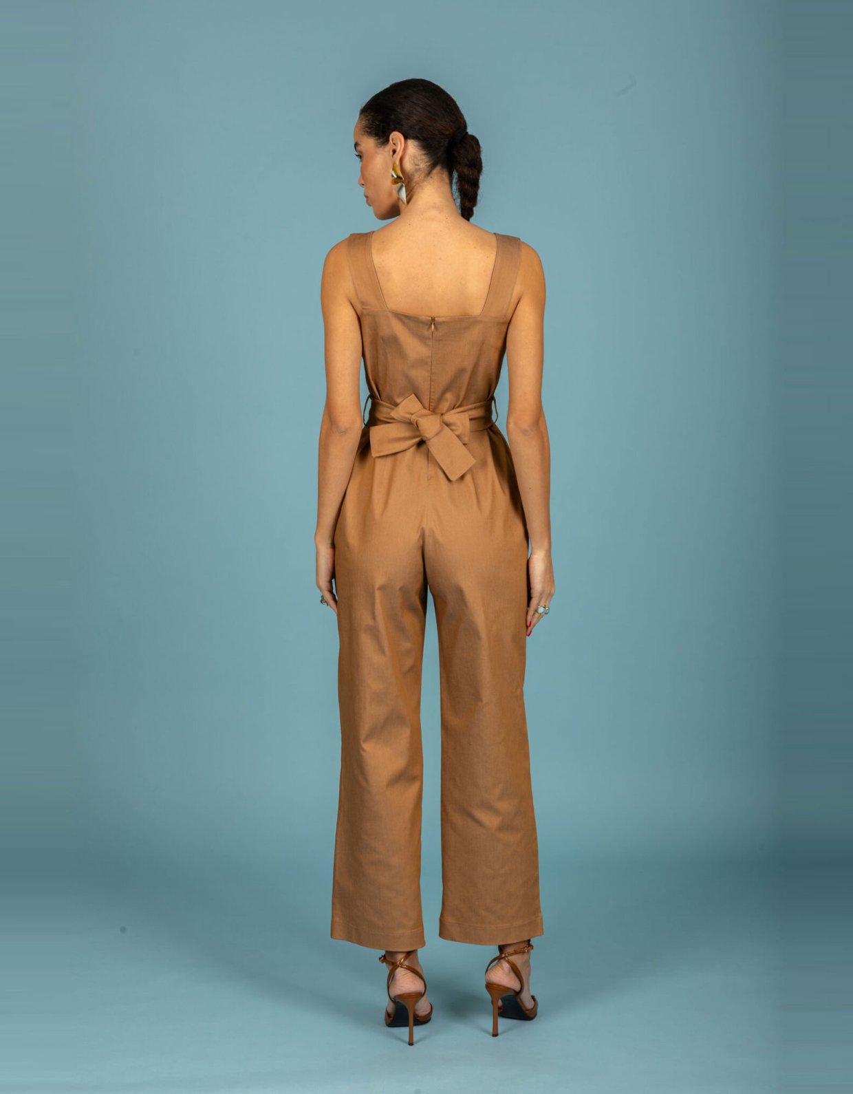 Chaton Joaquin denim jumpsuit chocolate
