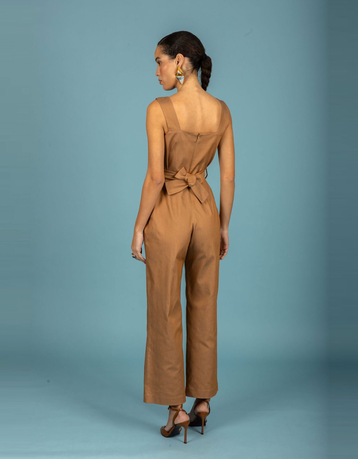 Chaton Joaquin denim jumpsuit chocolate