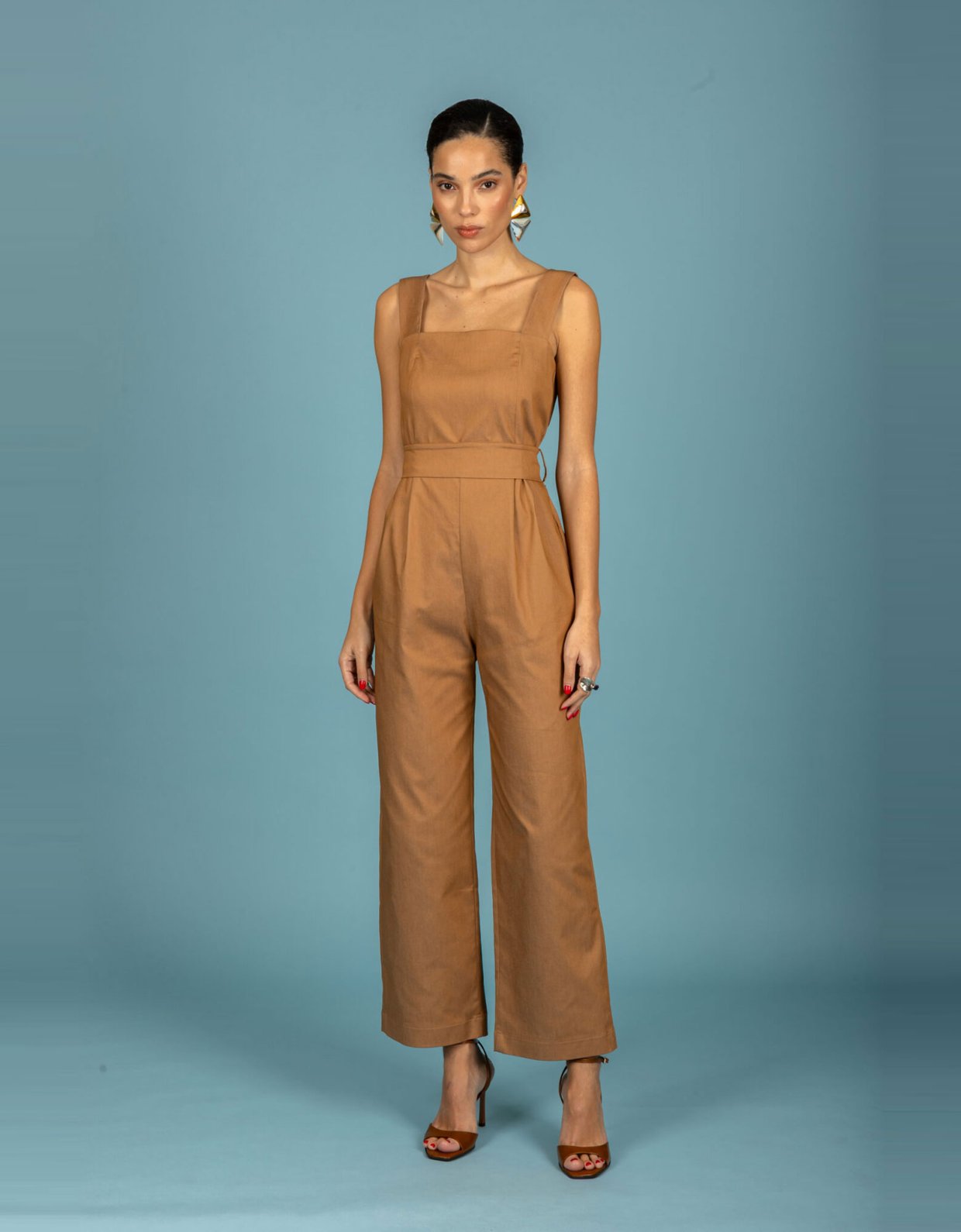 Chaton Joaquin denim jumpsuit chocolate