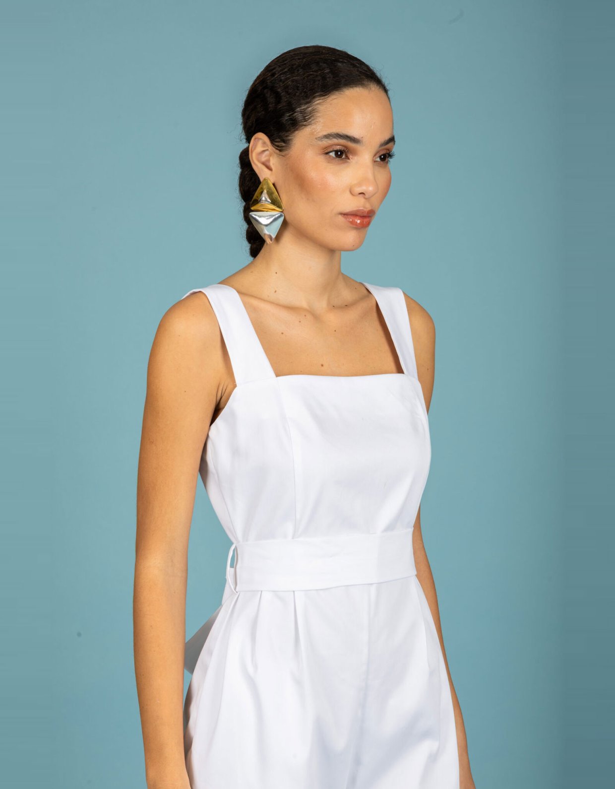 Chaton Joaquin denim jumpsuit white