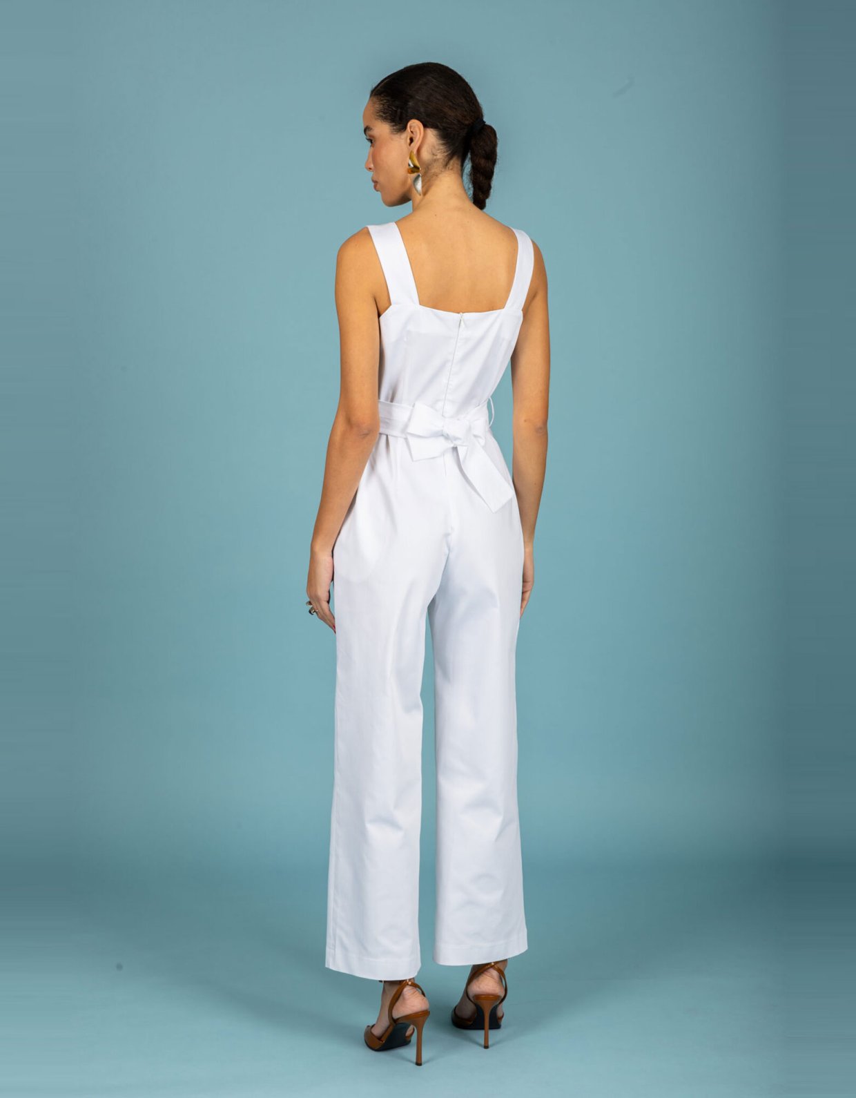 Chaton Joaquin denim jumpsuit white