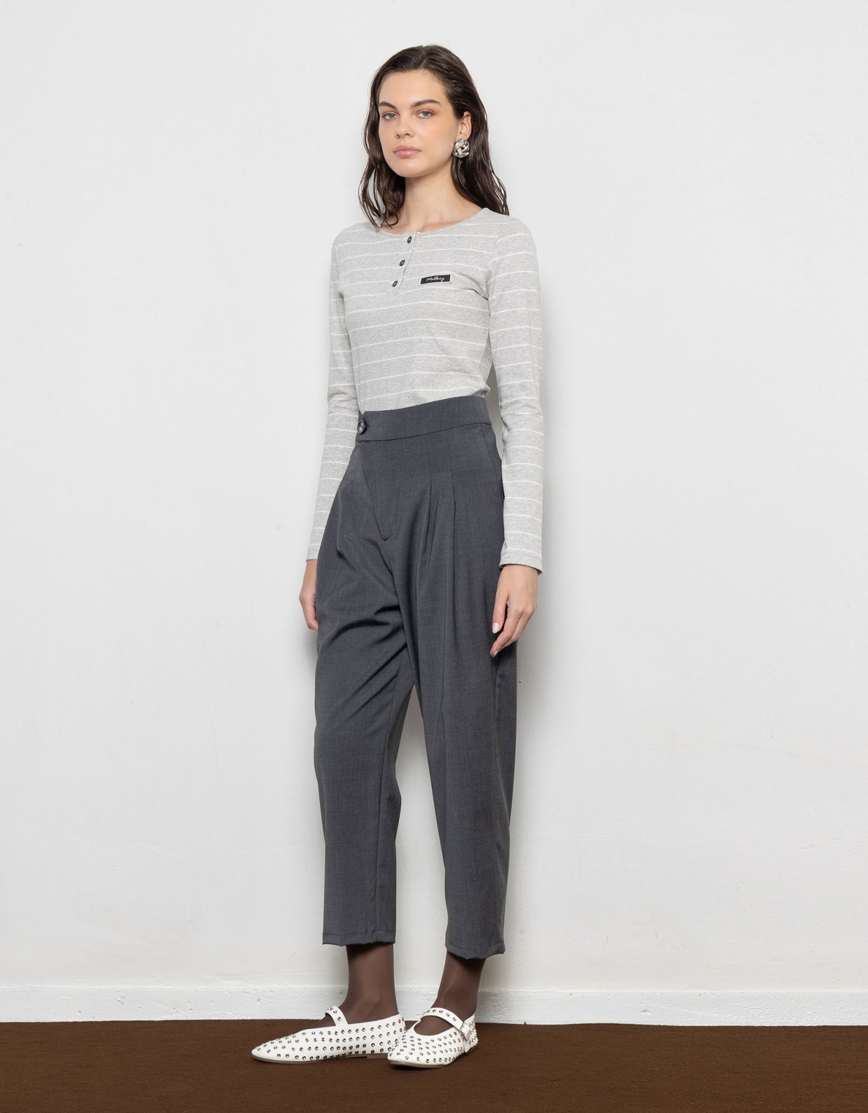 Mallory the label Juna pants grey