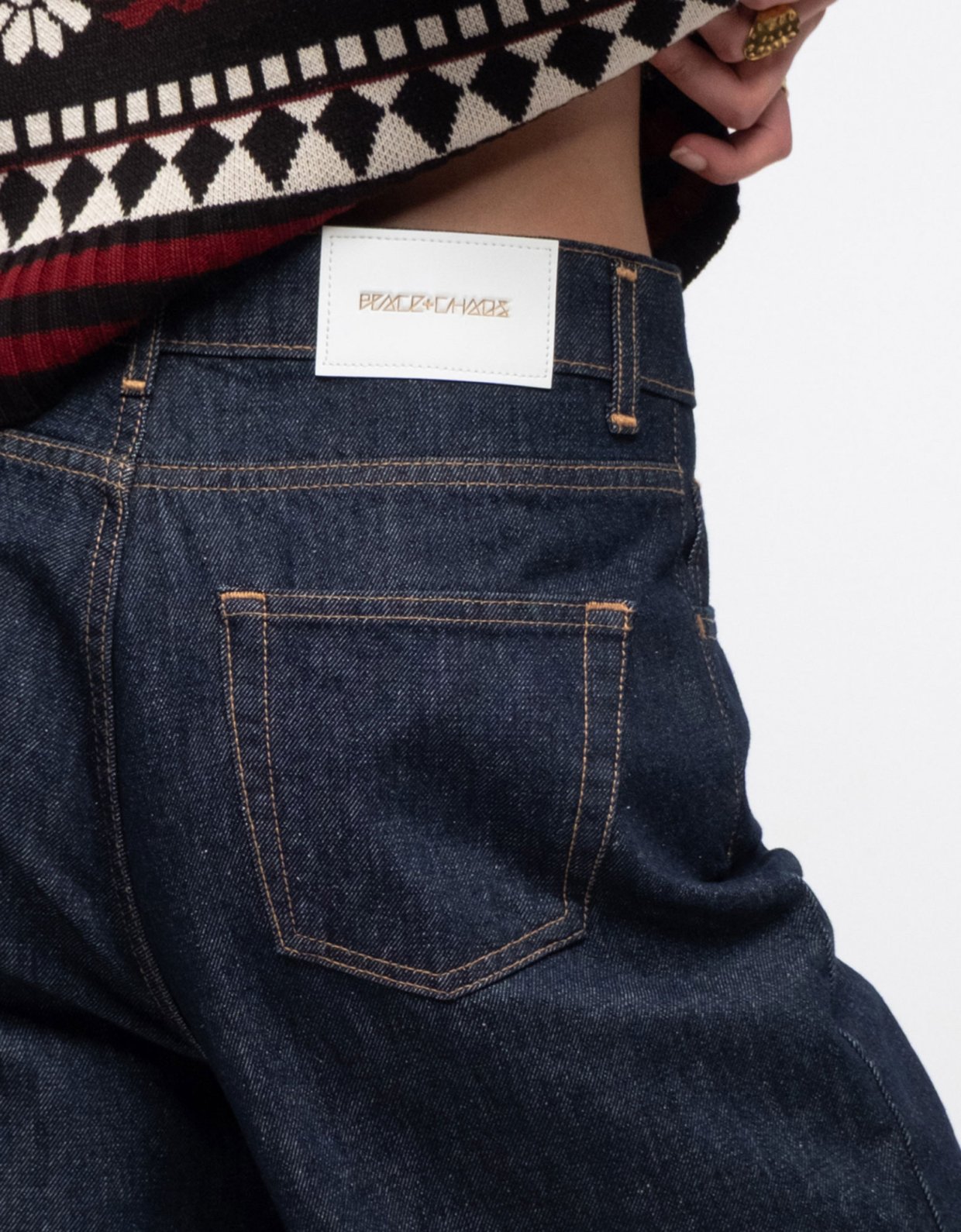 Peace and Chaos Karmic denim pants indigo