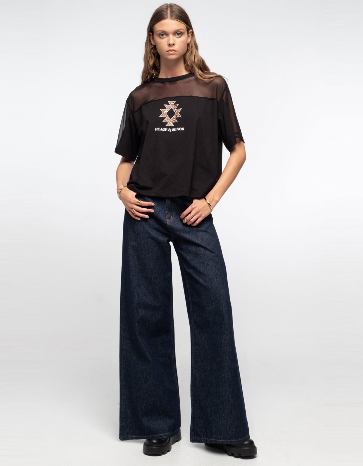 Peace and Chaos Karmic denim pants indigo
