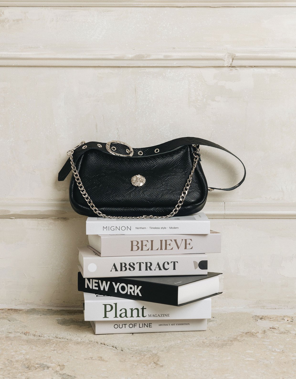 Individual Art Leather Kashmir bag black nickel