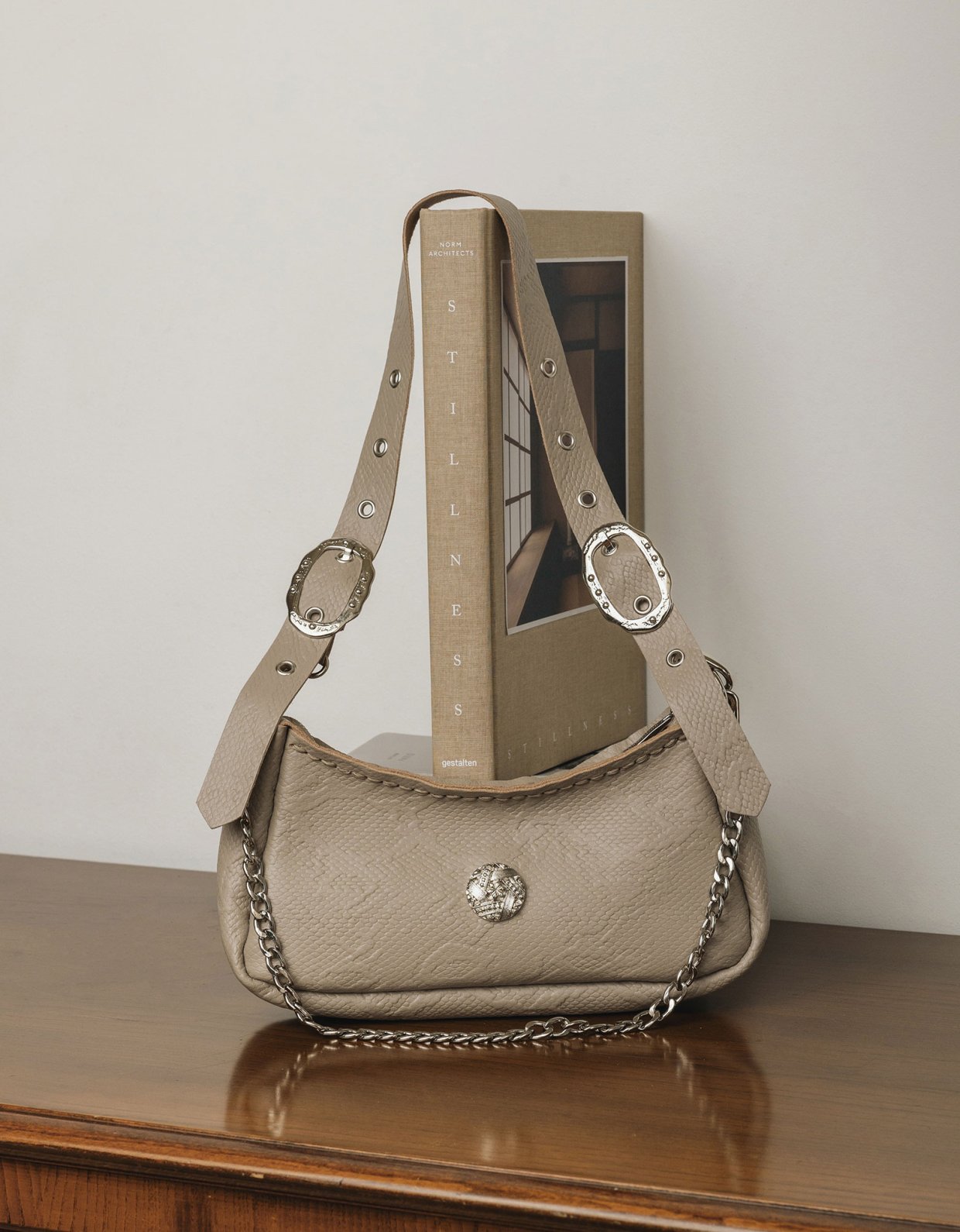Individual Art Leather Kashmir bag stone beige-nickel