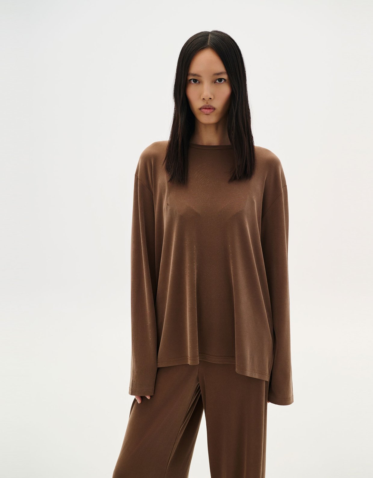 Combos Knitwear Ribbed set camel