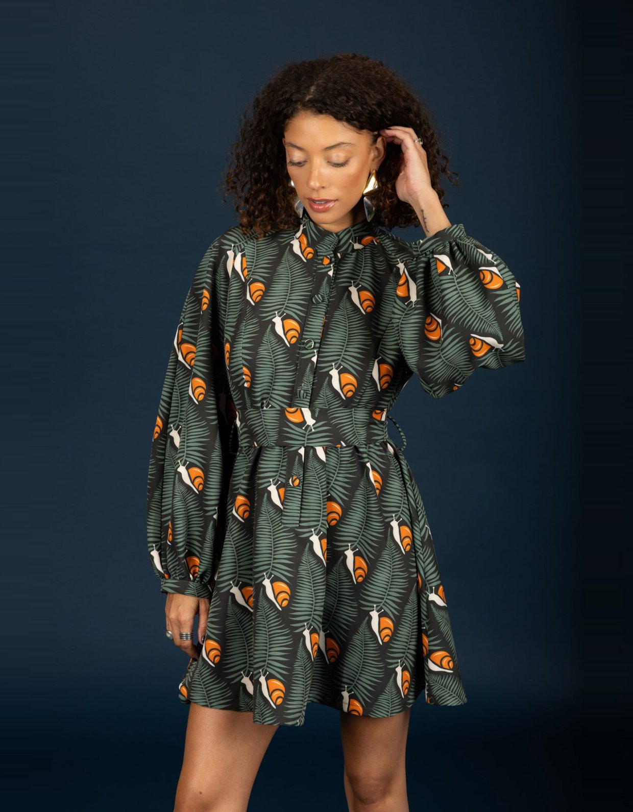 Chaton Kristen short dress orange