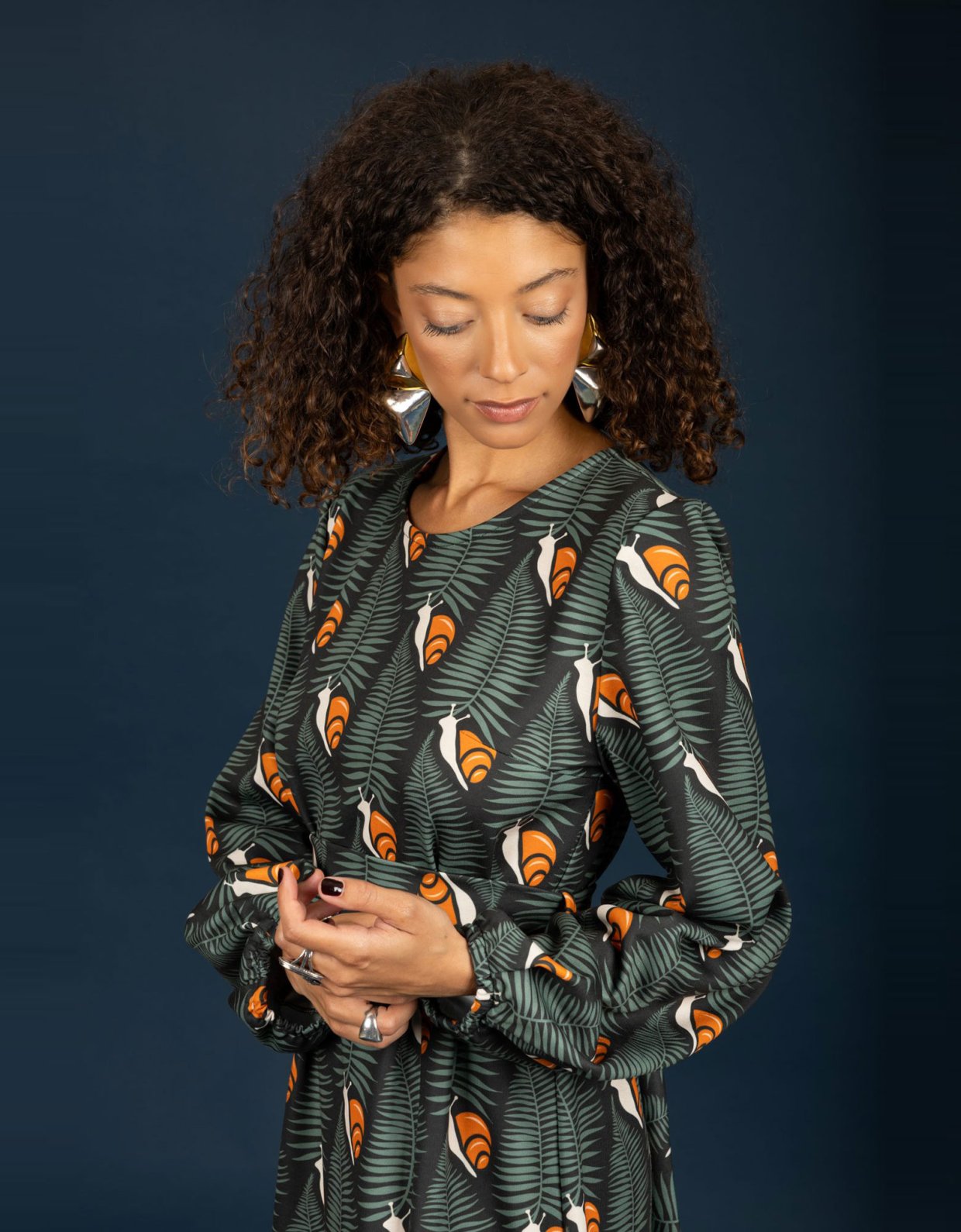 Chaton Kristen slim dress orange