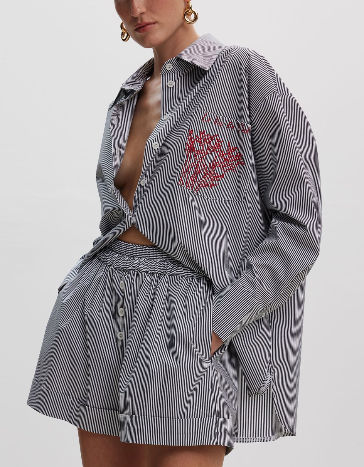 Ciel Concept La vie enciel black stripes shirt