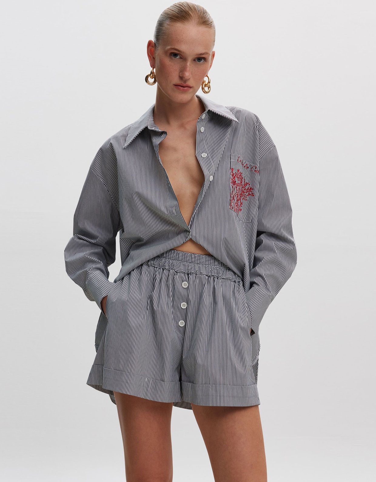 Ciel Concept La vie en ciel black stripes shorts