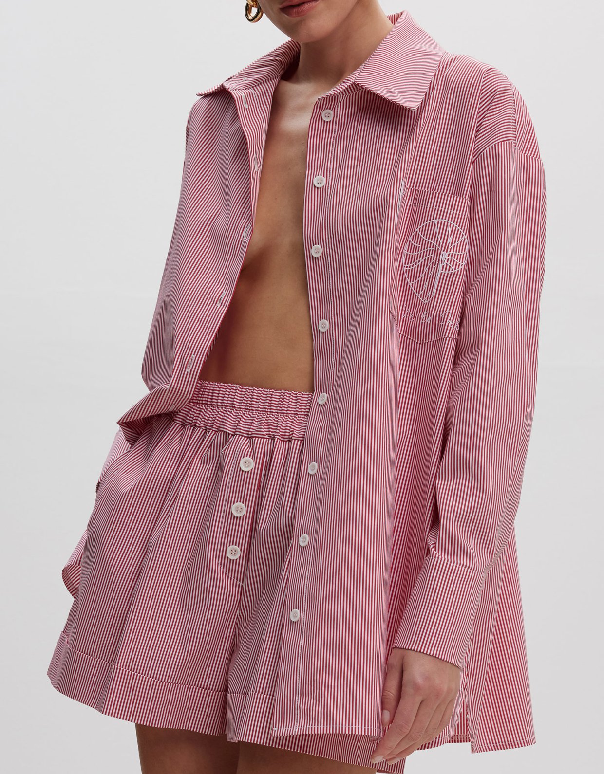 Ciel Concept La vie en ciel red stripes shirt