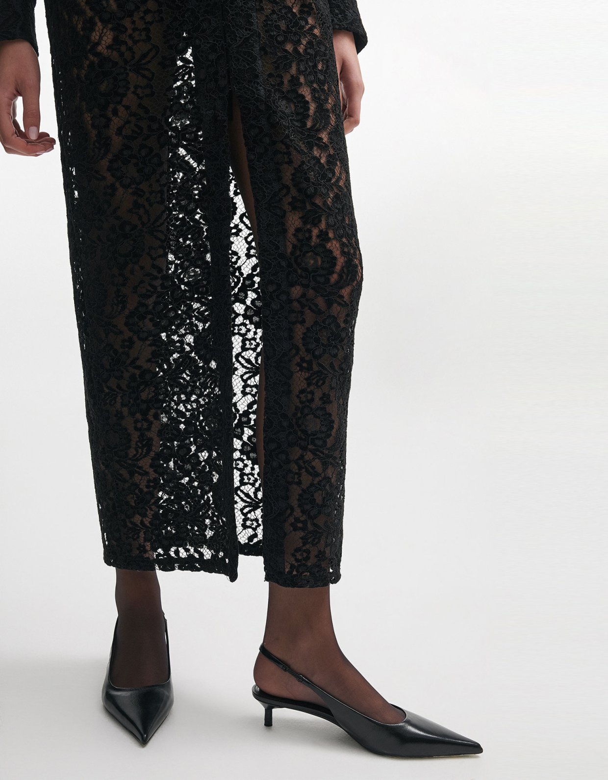 Nadia Rapti Lacer maxi dress black