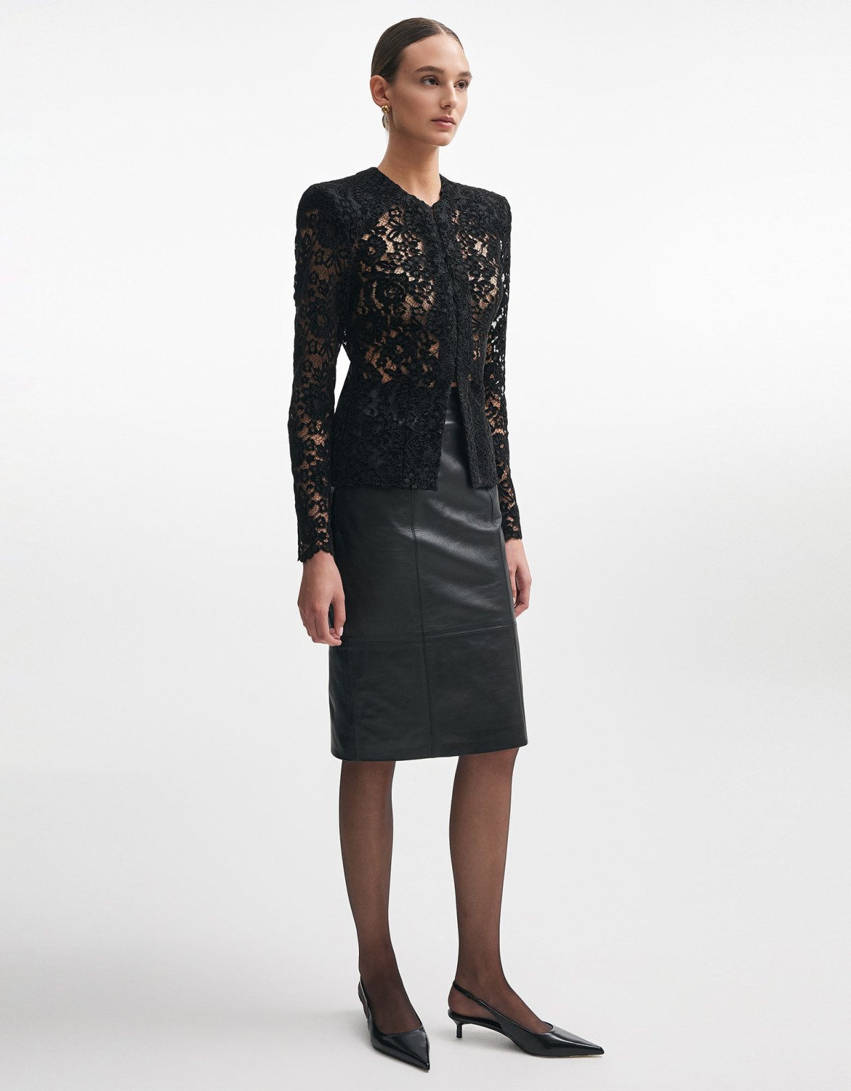 Nadia Rapti Lacer shirt black