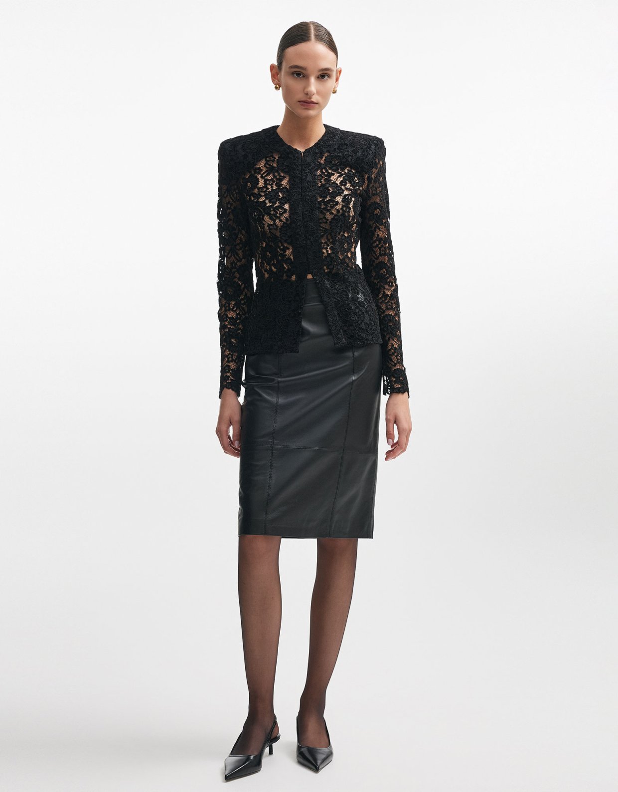 Nadia Rapti Lacer shirt black