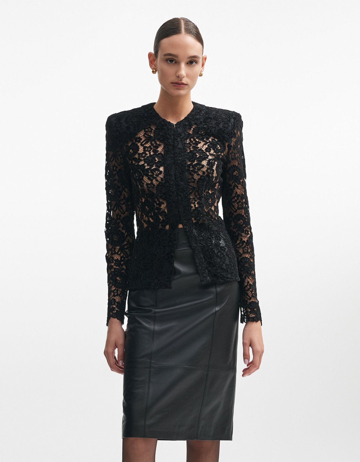 Nadia Rapti Lacer shirt black