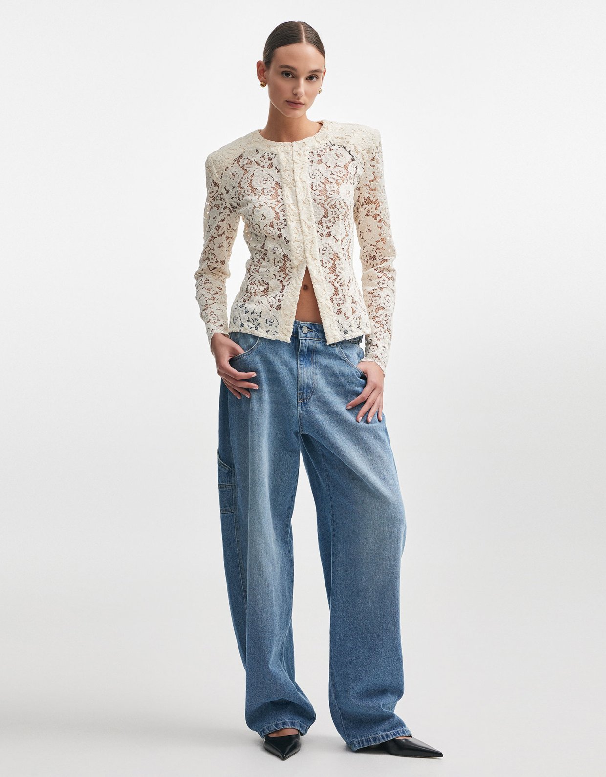 Nadia Rapti Lacer shirt ecru