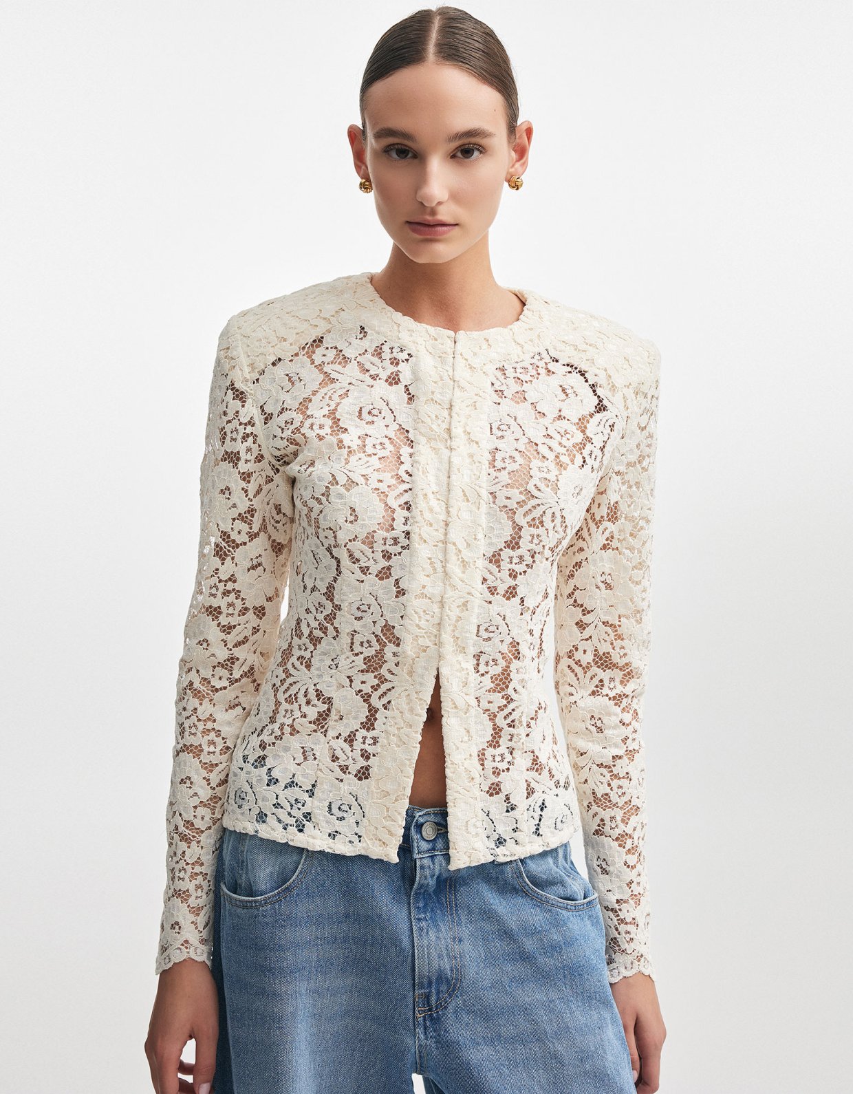 Nadia Rapti Lacer shirt ecru