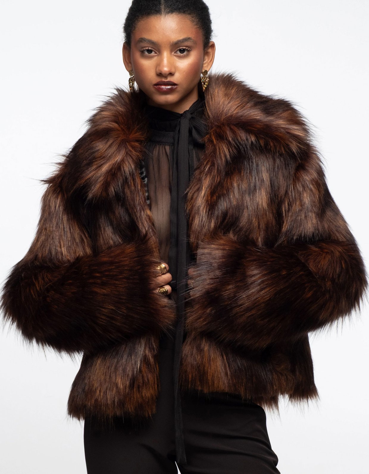 Peace and Chaos Lavish eco-fur coat faux fox