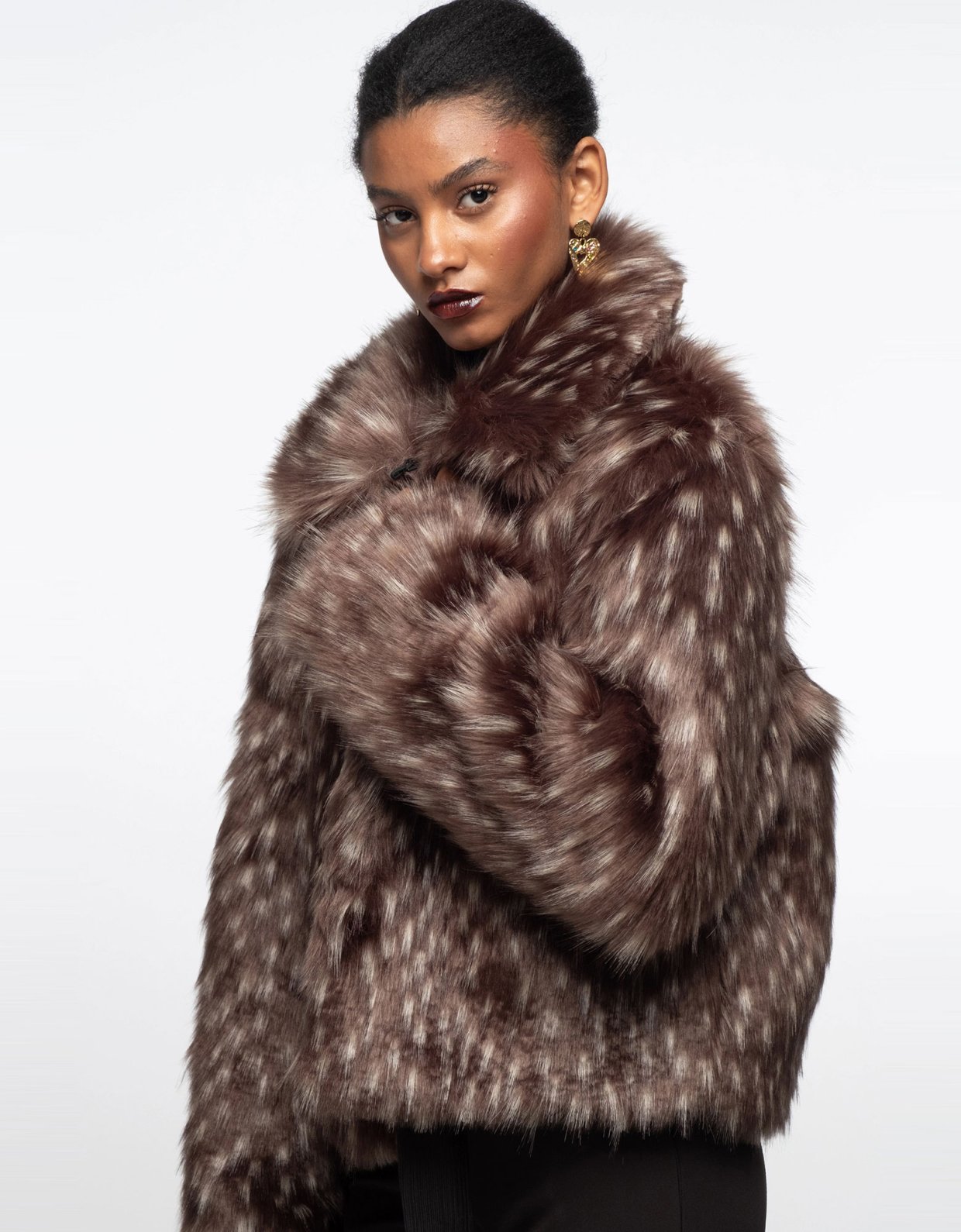 Peace and Chaos Lavish eco-fur coat faux lynks