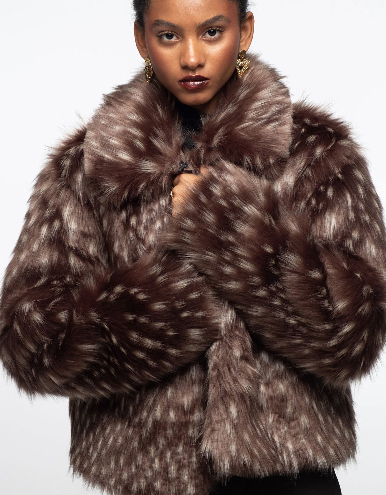 Peace and Chaos Lavish eco-fur coat faux lynks