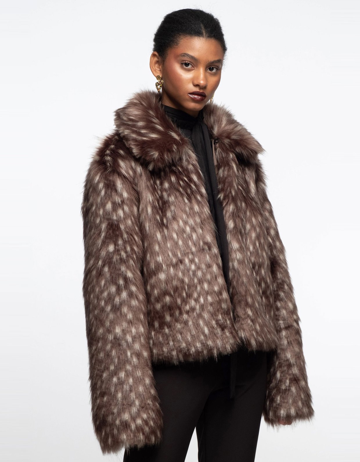 Peace and Chaos Lavish eco-fur coat faux lynks