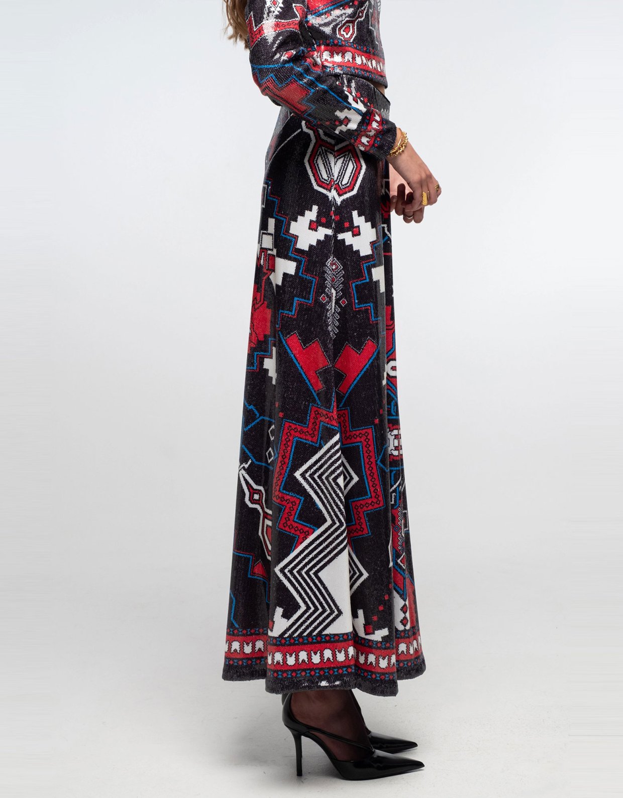 Peace and Chaos Legacy sequin long skirt