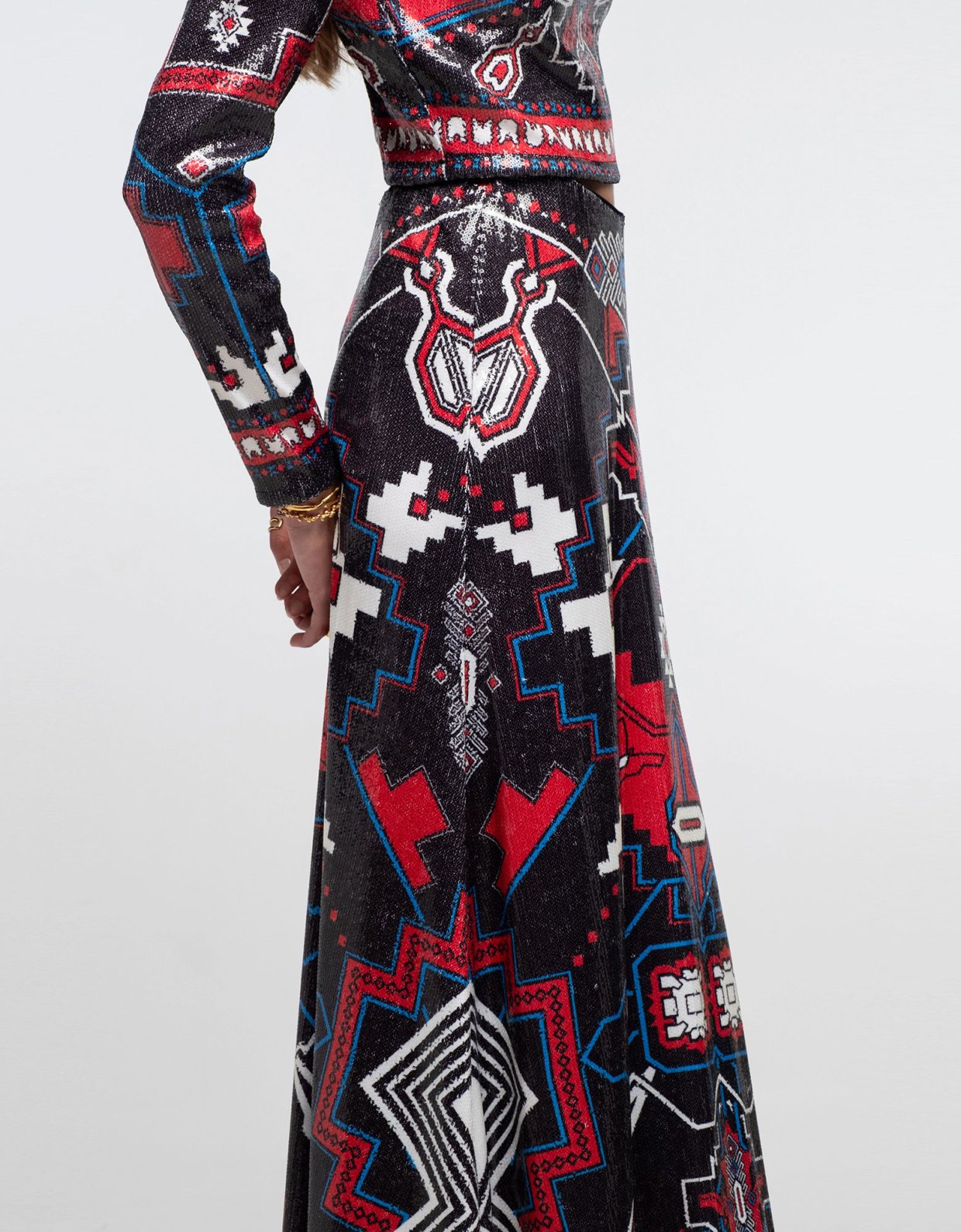 Peace and Chaos Legacy sequin long skirt