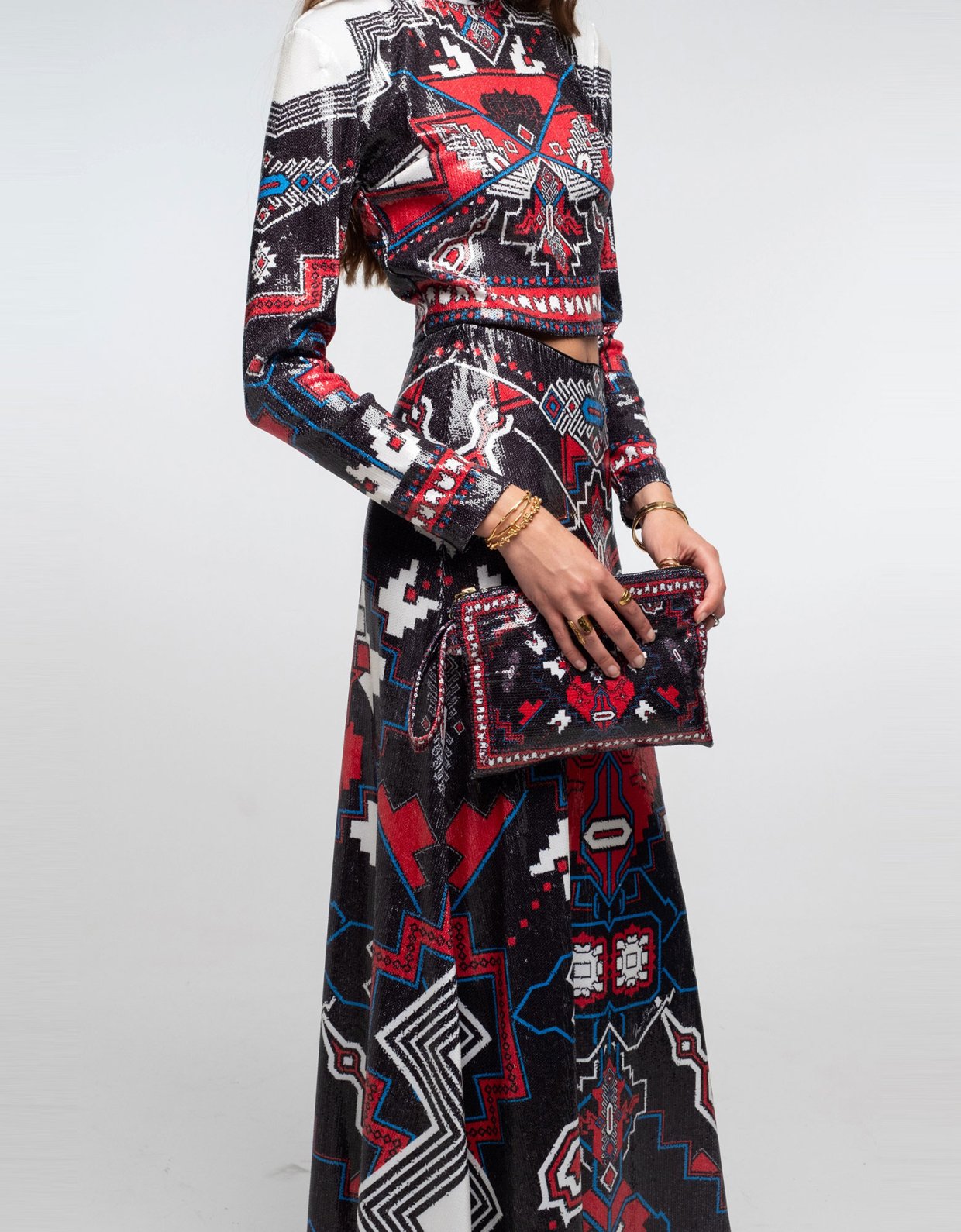 Peace and Chaos Legacy sequin long skirt