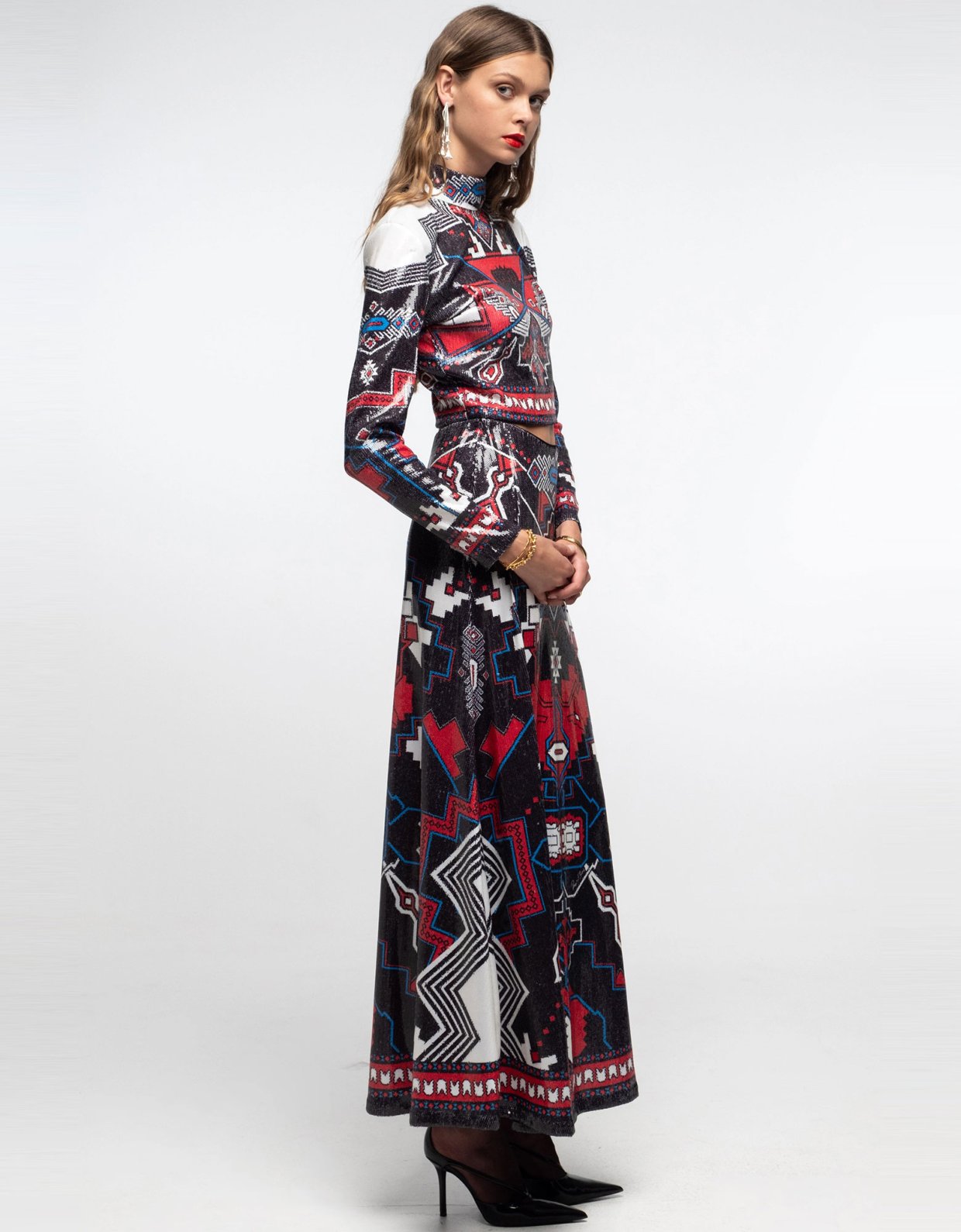 Peace and Chaos Legacy sequin long skirt