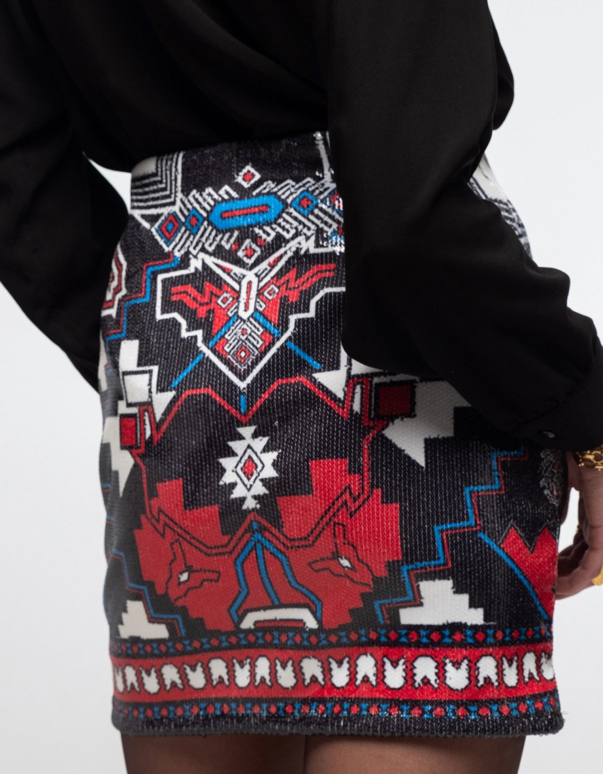 Peace and Chaos Legacy sequin mini skirt