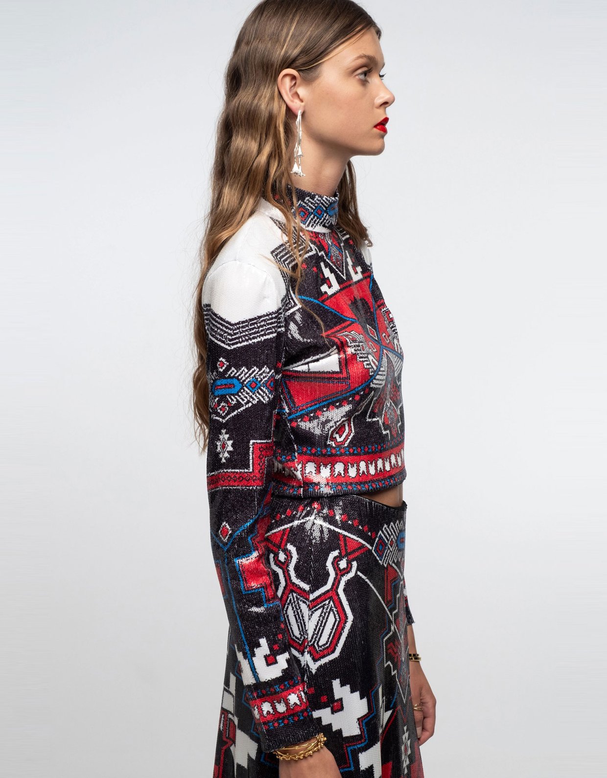 Peace and Chaos Legacy sequin turtleneck top