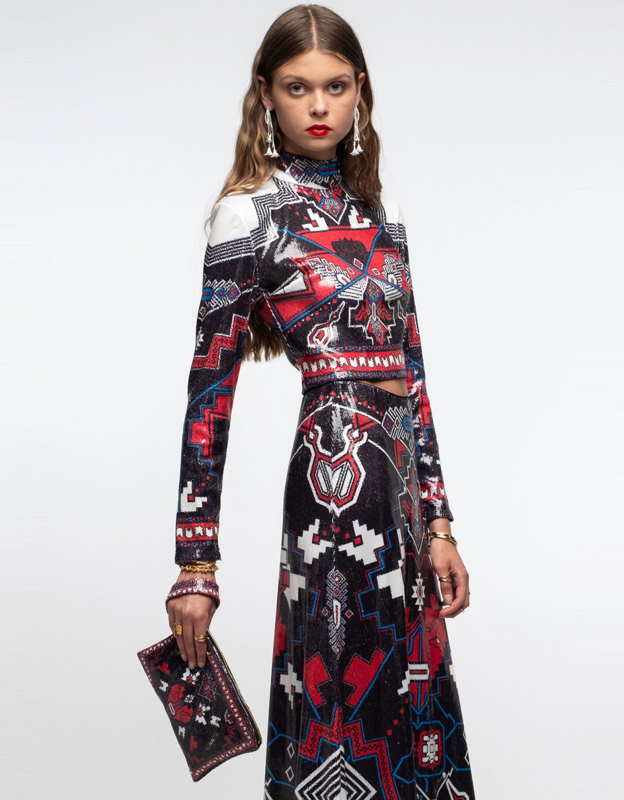 Peace and Chaos Legacy sequin turtleneck top