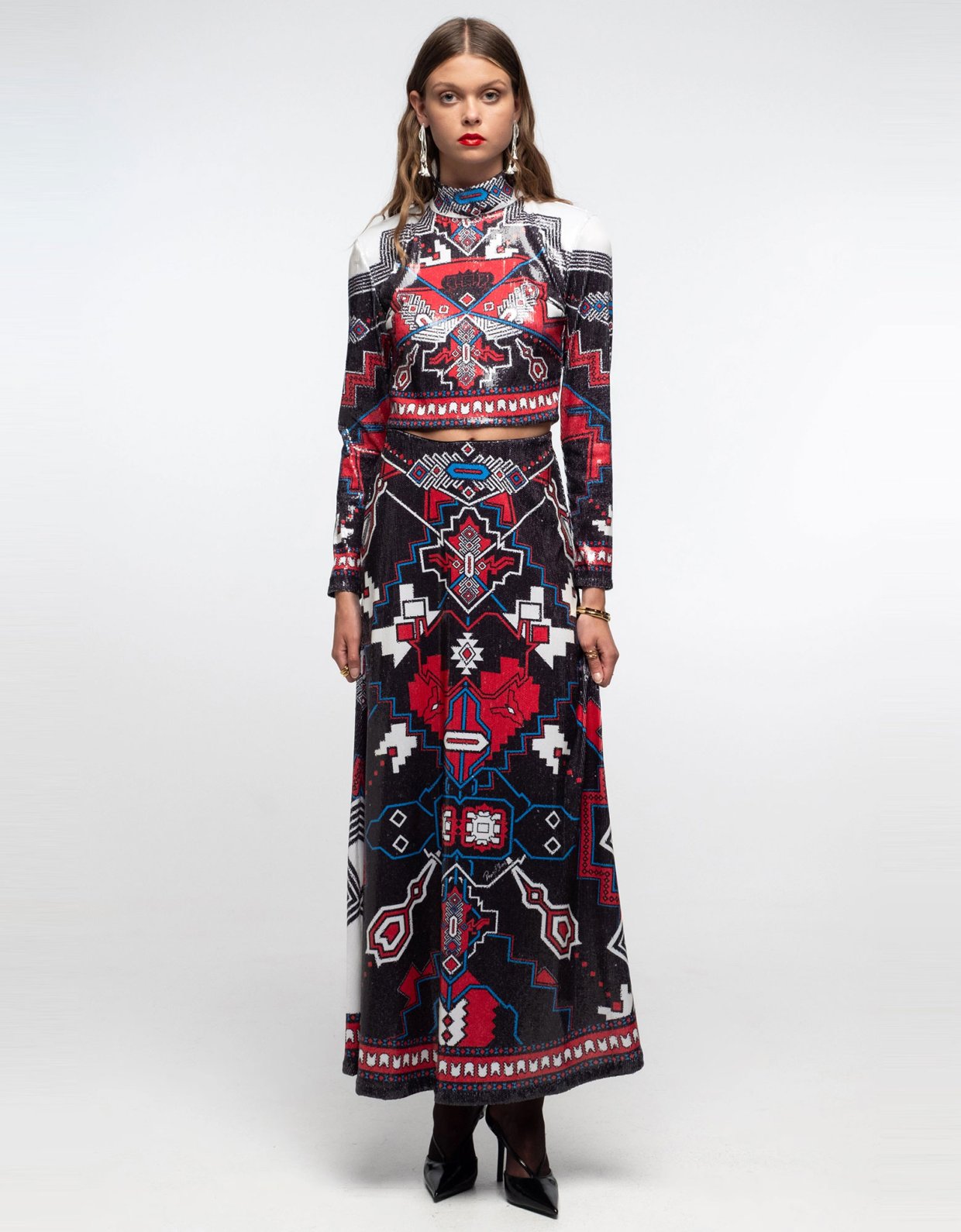 Peace and Chaos Legacy sequin turtleneck top