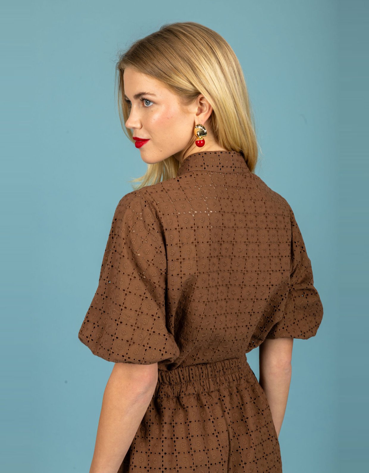 Chaton Leora shirt chocolate