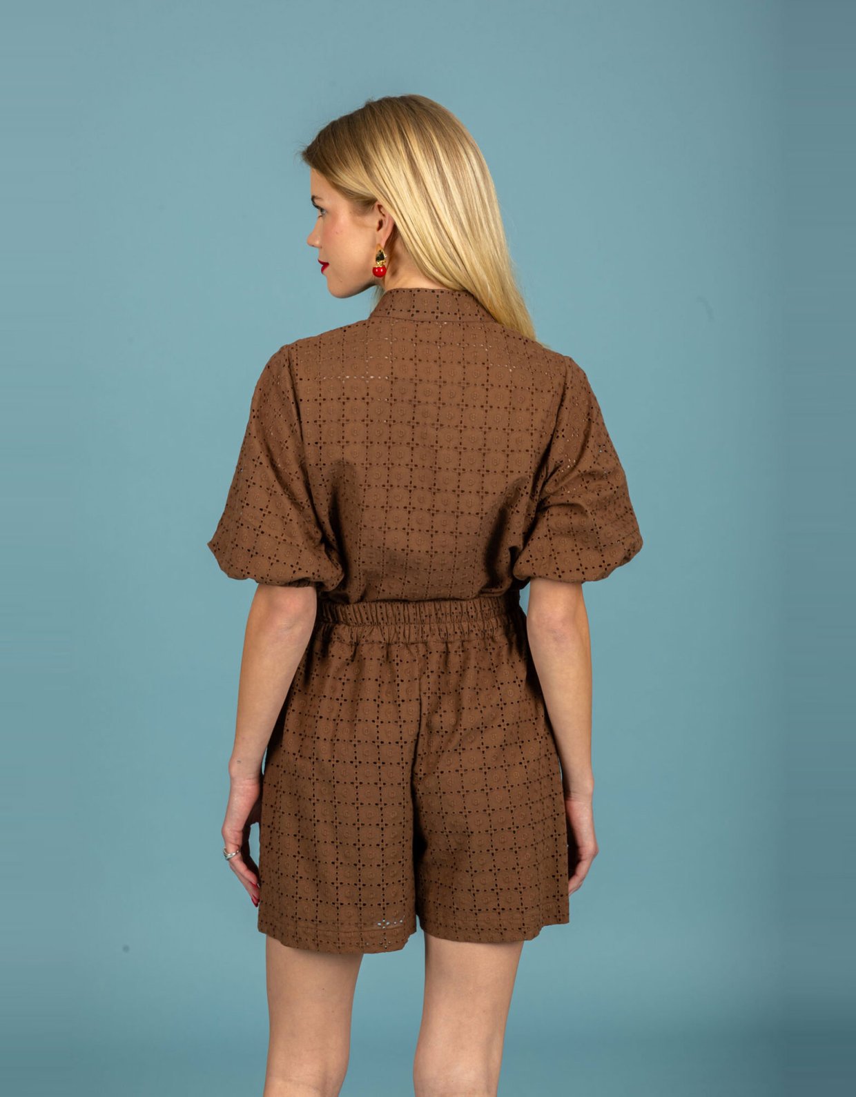 Chaton Leora shirt chocolate