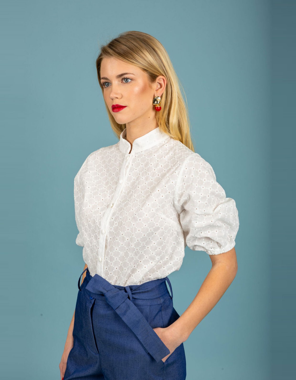 Chaton Leora shirt ecru