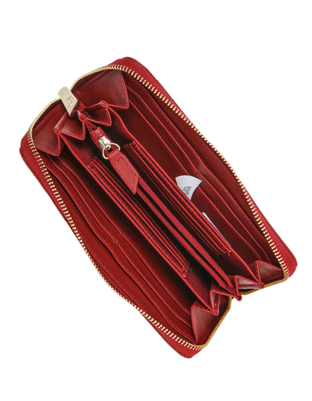 By Byblos Lily zip around wallet dark red