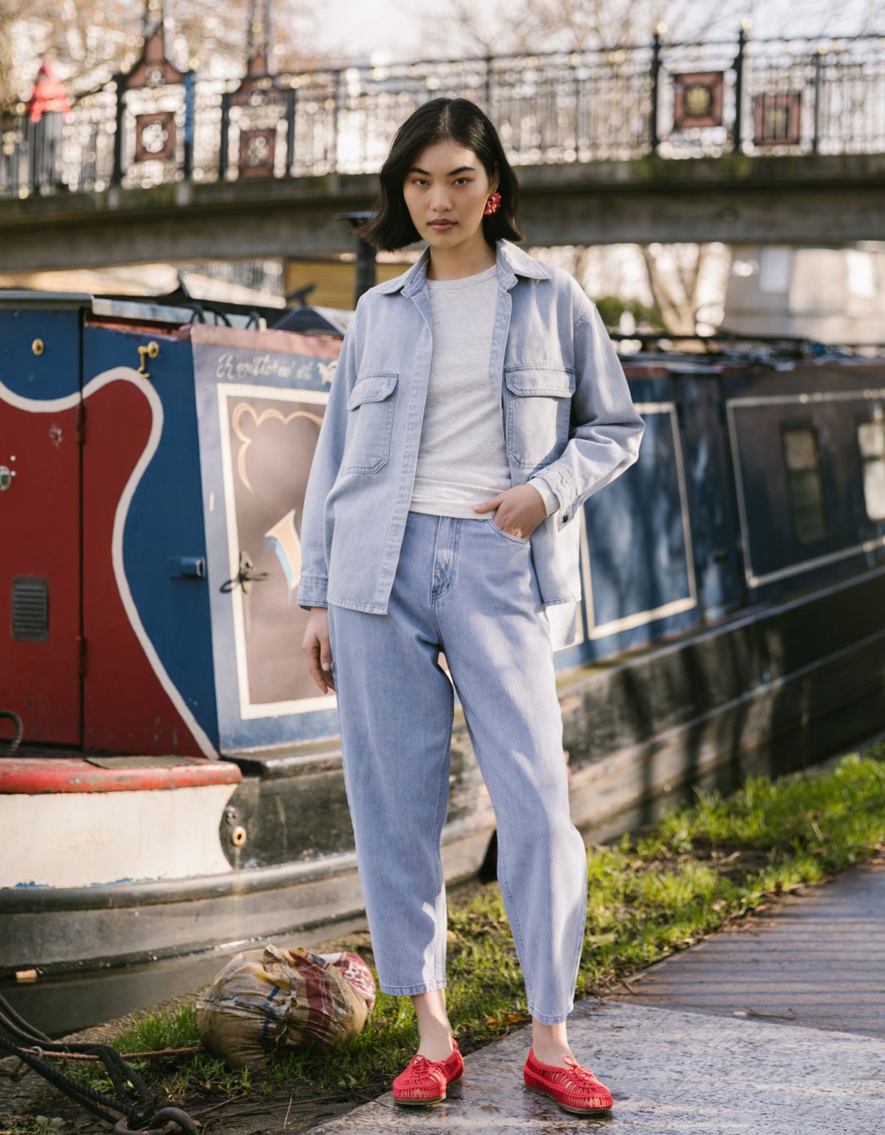 Sac Jeans Lima denim pants light blue